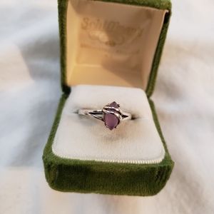 Lilac Stone ring 925 silver size 9